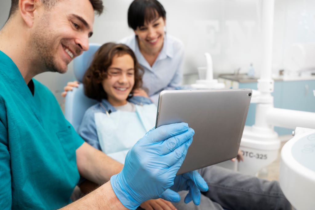 Close Up Boy Dentist