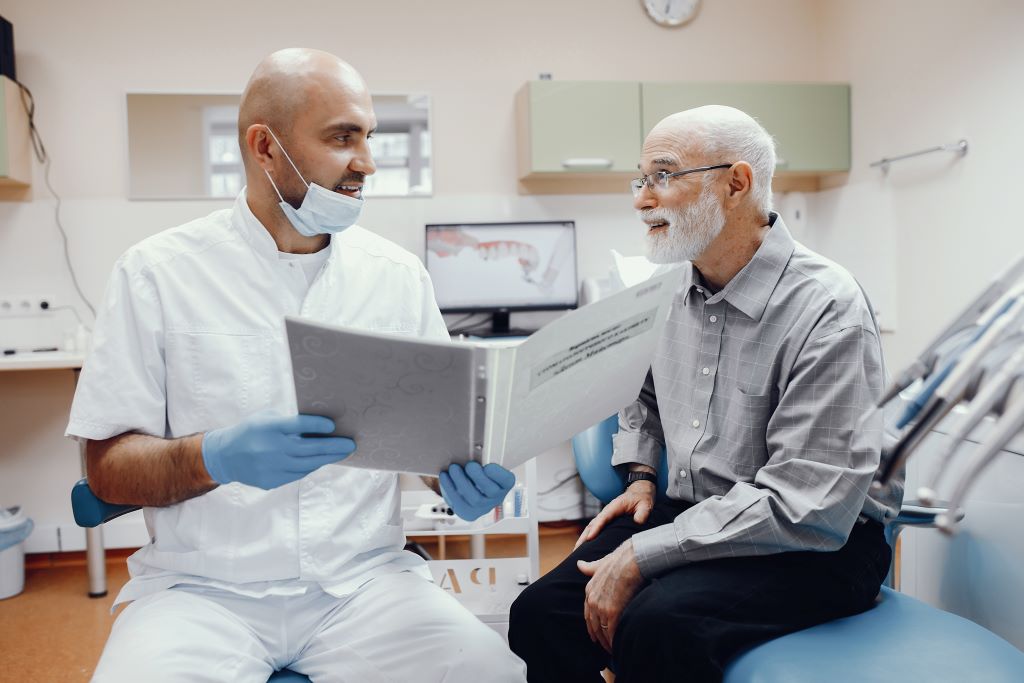 Old Man Sitting Dentist S Office